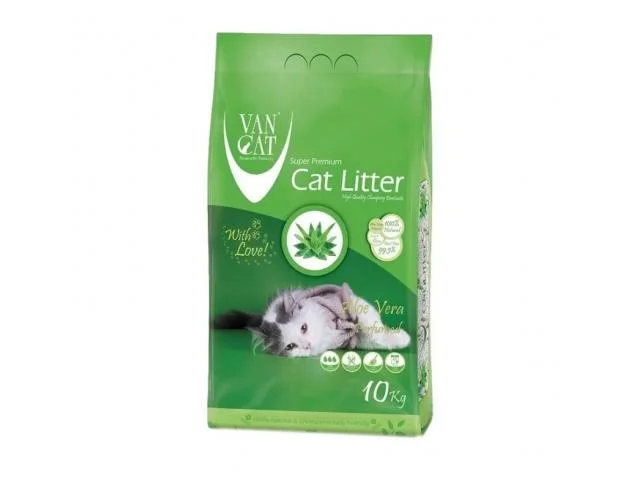 Van Cat aloe vera ətirli topalaşan pişik qumu, 10 kq — Bakı