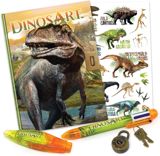 Серия Dino: Личный дневник для хранения секретов (44 страницы с заданиями, 150 разлинованных страниц, 6-цветная ручка, ручка-аппликатор) — Libraff.az — School and learning supplies