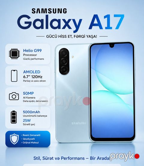 Samsung Galaxy A17 Light blue 128GB/4GB — Bakı