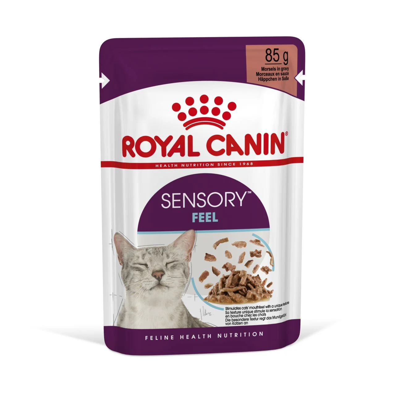 Royal Canin Sensory Feel Yetkin pişiklər üçün yaş yem ağız boşluğu reseptorlarını stimullaşdırır, sousda, 85 q — Bakı