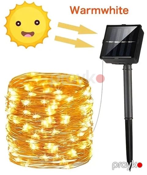 Güneş enerjili bəzək işıqları — Bakı