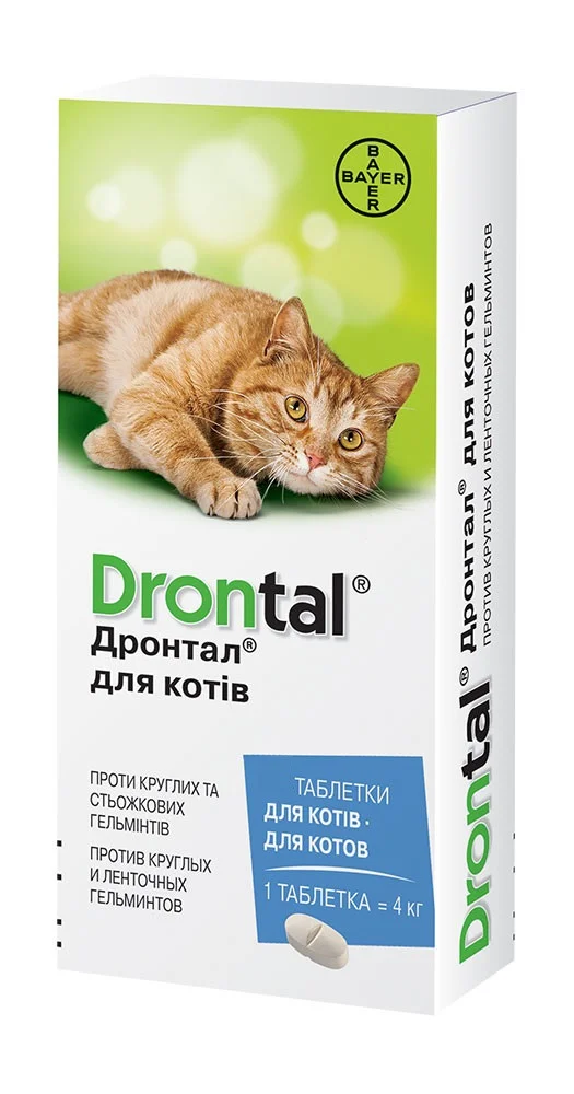 Pişiklər üçün Drontal anthelmintic 1 tablet — Bakı
