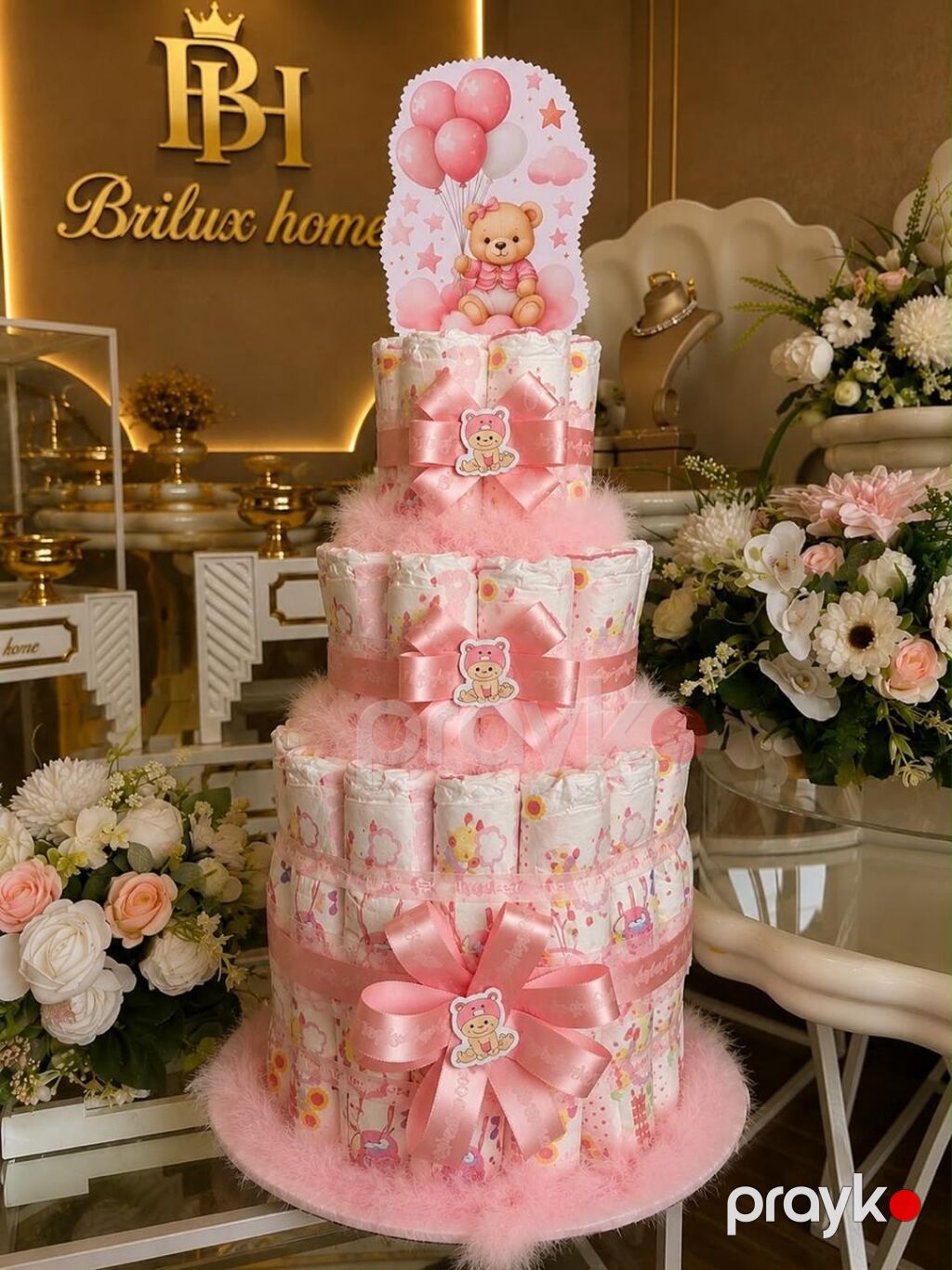 Brilux Home – Xonça və Pampers səbəti - Yeni doğulan və baby shower — Bayram məmulatı, Sumqayıt (3)