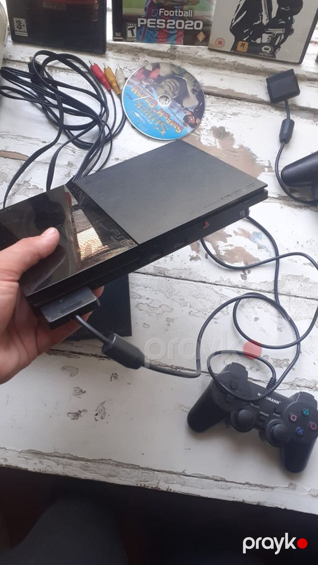 PlayStation 2 Slim oyun konsolu dəsti Komplekt: - PS2 Slim konsol - 2 — Oyun konsolları, Bakı (2)