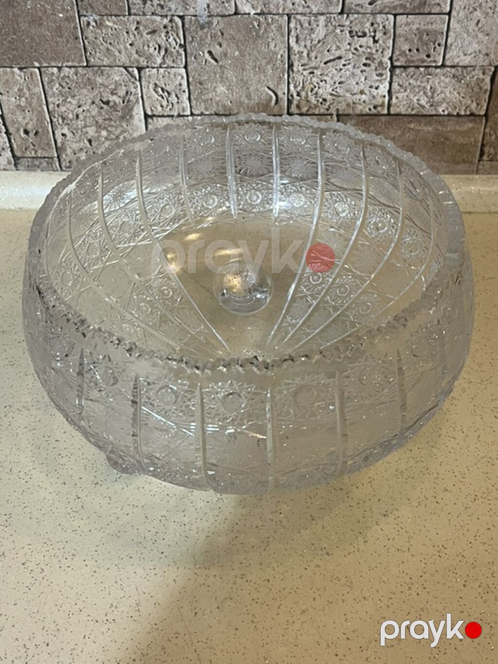 Kəsimli şüşə meyvə/xurustal - Material: qalın, şəffaf şüşə (kristal — Süfrə qabı, Xırdalan (2)