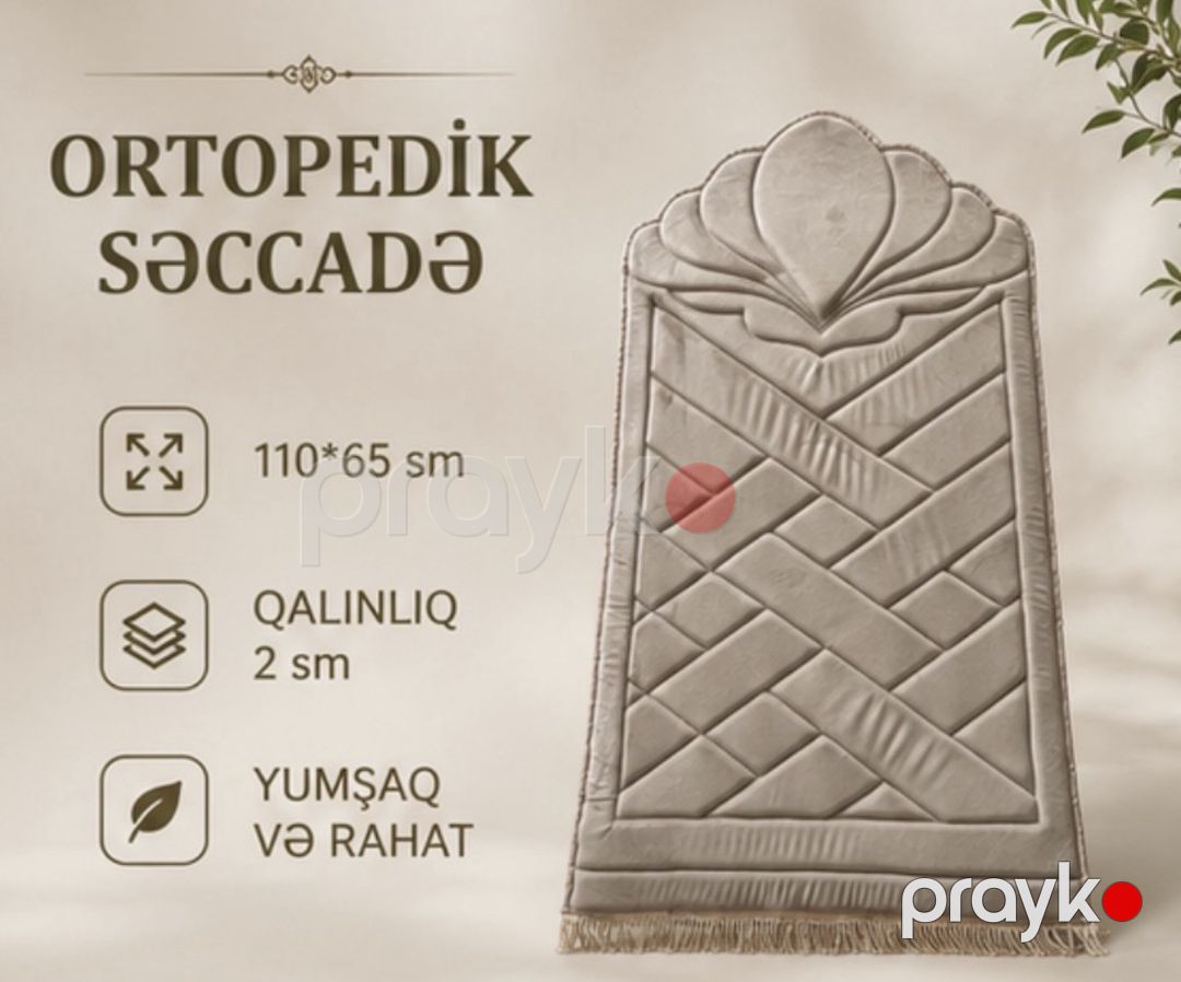 Namaz xalçası, velür, bej, 65x110 sm — Mallar, Bakı (2)