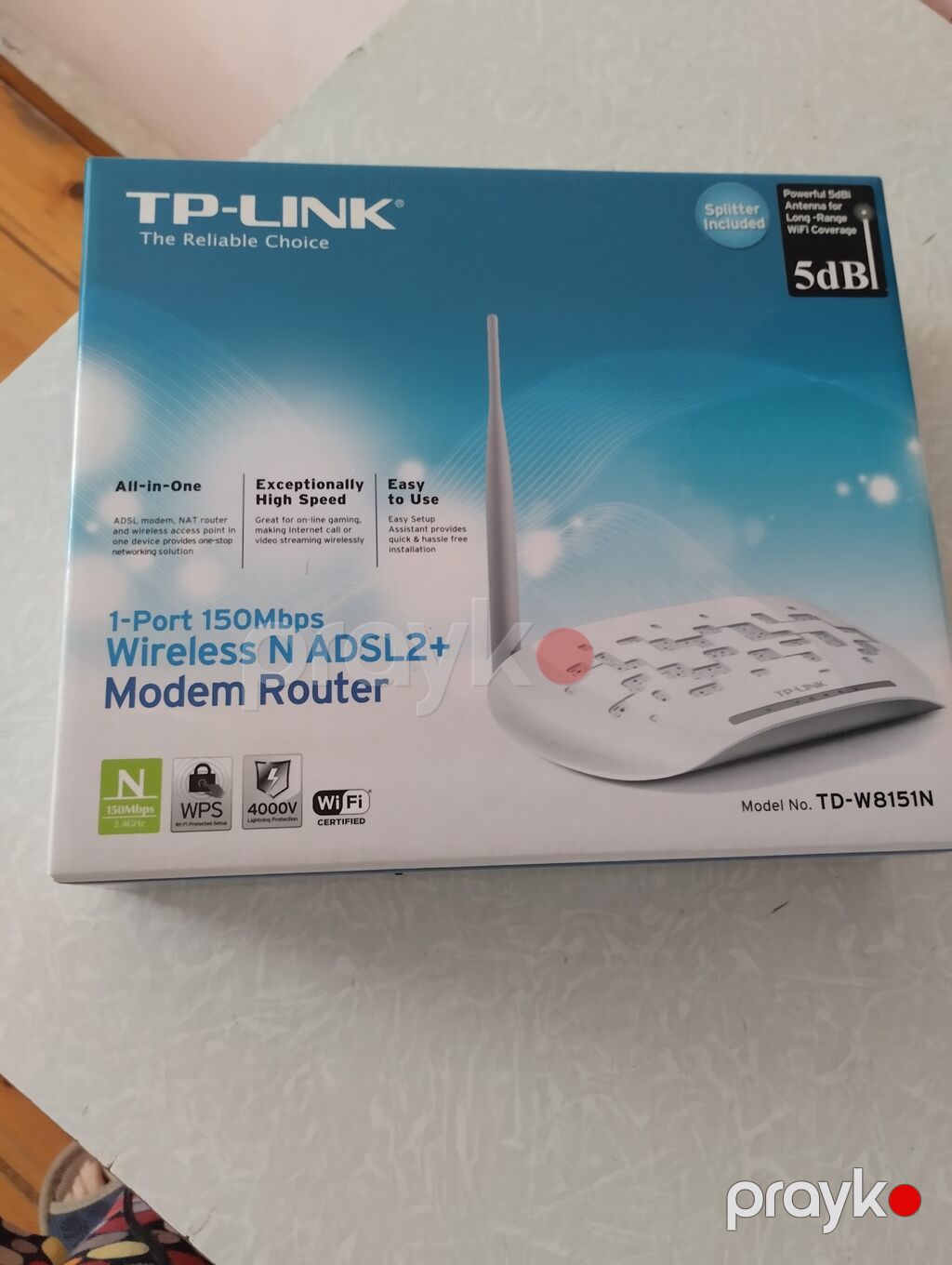 TP-Link TD-W8151N – 1-Port 150 Mbps Wireless N ADSL2+ Modem Router — Şəbəkə və server avadanlığı, Bakı (3)