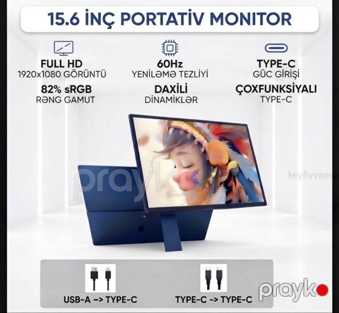 Portativ monitor 15.6" — Sumqayıt