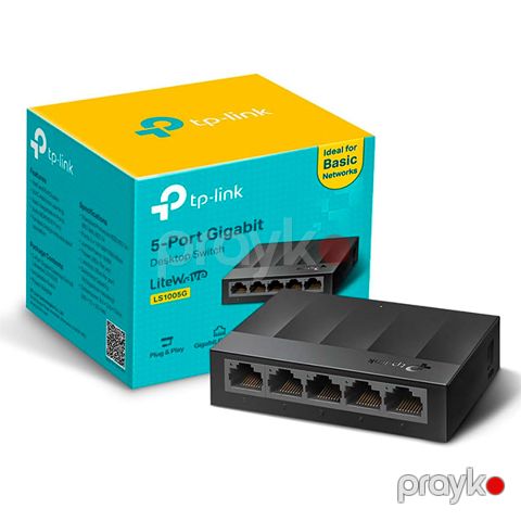 TP-Link 5 Port Gigabit Switch LS1005G Black — Bakı