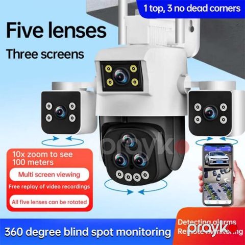 Wi-Fi PTZ kamera 360°FHD 12MP/4K+64GB — Bakı