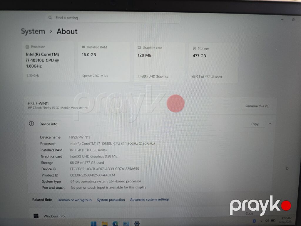 İşlənmiş HP ZBook, 17.3 Intel Core i7, 512 GB, Ünvandan götürmə — HP, Bakı (9)