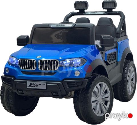 Uşaq elektrik avtomobili BMW 888 Speed, göy/qara — Bakı