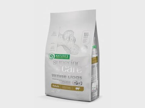 Nature’s Protection, ağ tüklü kiçik və cırtdan cinsli yetkin itlər üçün quru yem, quzu ilə, 1.5 kq — Pet supplies