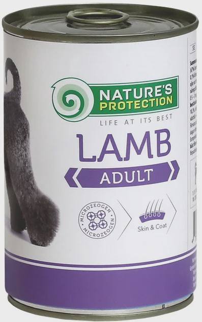 Nature’s Protection Adult Lamb, itlər üçün yaş yem, quzu əti ilə, 400 q — Pet supplies