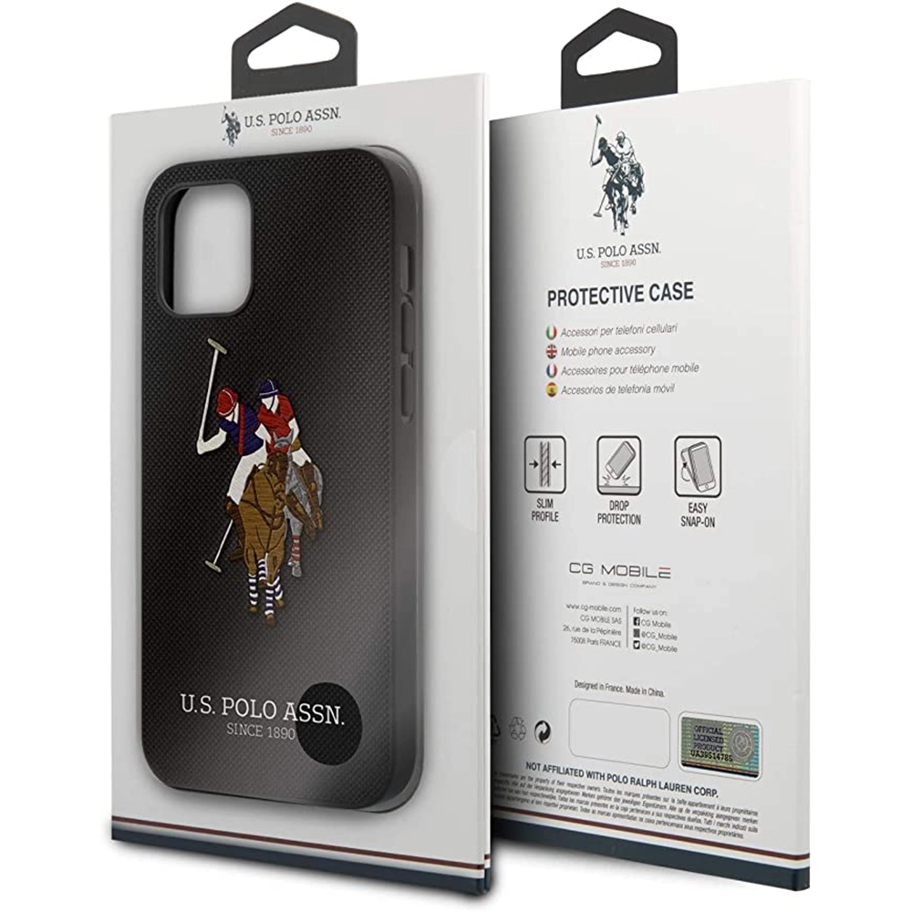 U.S.Polo Assn Iphone 12 case USHCP12MPUGFLBK Black — Mallar, Bakı (3)