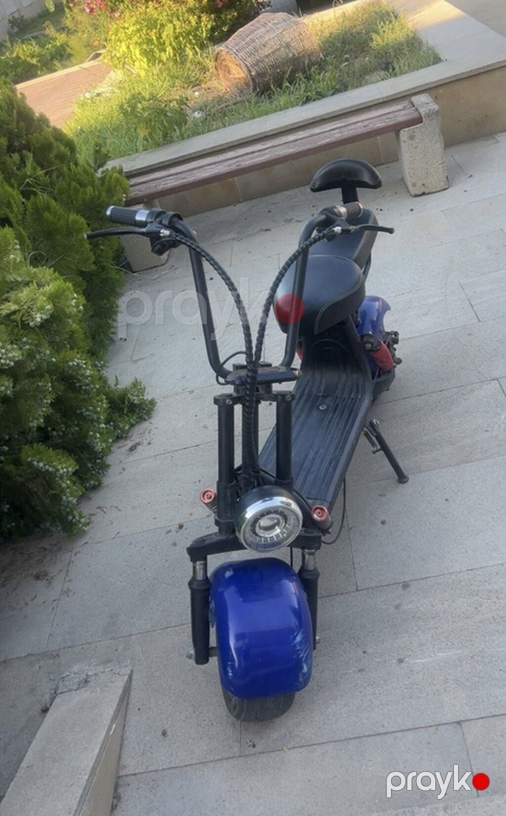Elektrikli skuter – chopper tipli şəhər modeli - Rəng: mavi/göy — Mopedlər və skuterlər, Bakı (2)