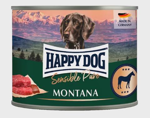 Happy Dog Sensible Pure Montana Horse Pure, itlər üçün yaş yem, at əti ilə, 200 q — Pet supplies