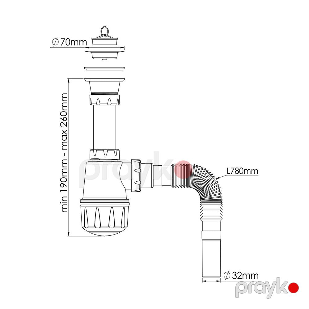 Nova 1060 moyka sifonu xortum 50 — Santexnika, Bakı (2)