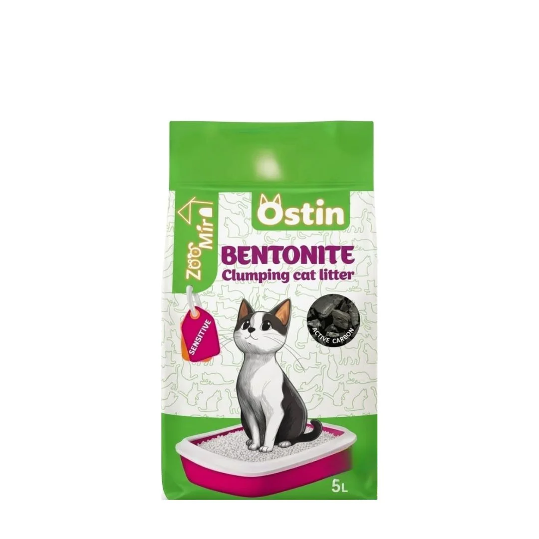 Ostin Carbon, təbii topaqlaşan kömürlü doldurucu, pişiklər üçün, 5 л — Bakı