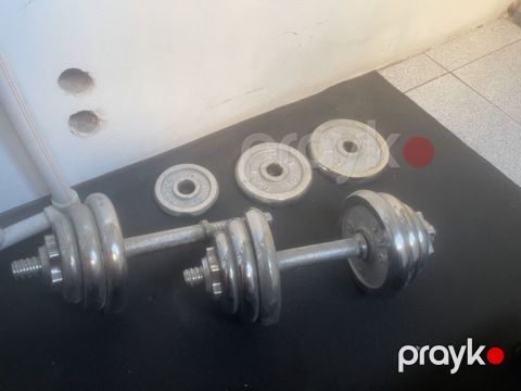 2 ədəd qantel: Hər qolu üçün 3 dənə daş mövcuddur 0.75 kg, 1.5 kg, 2 — Bakı