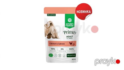 Natures Protectıon Prıme Skin and Coat Adult Dog All Breeds with Chicken and Salmon 85 g — Bakı