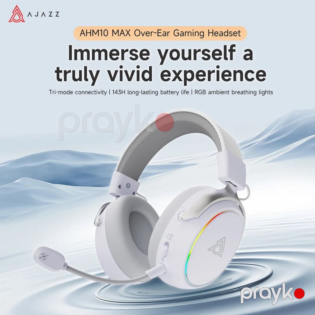 Ajazz AHM10 Max - White — Səs texnikası, Bakı (4)