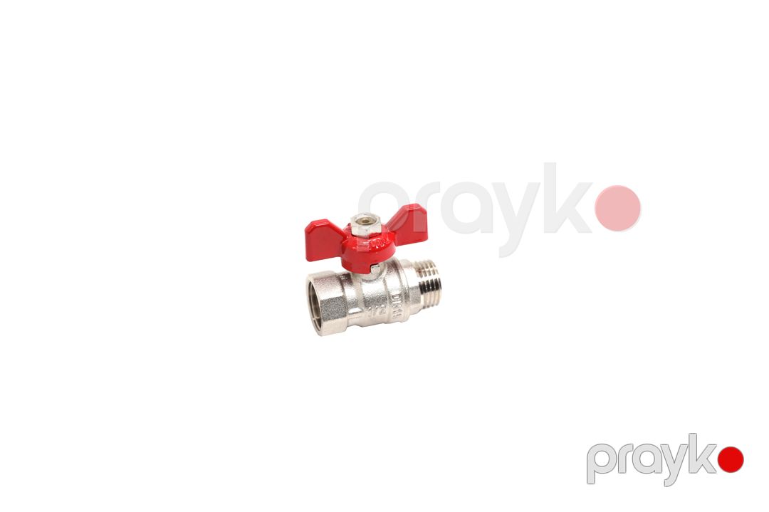 Gülben vintil kəpənək qırmızı F1/2*M1/2 GN34032 — Santexnika, Bakı (2)