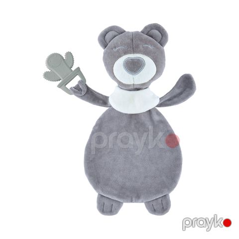 Diş çıxaran oyuncaq Babyjem Bear, boz — Bakı