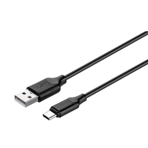 Kabel KITs USB 2.0 to USB Type-C/2A/black/1m — Bakı