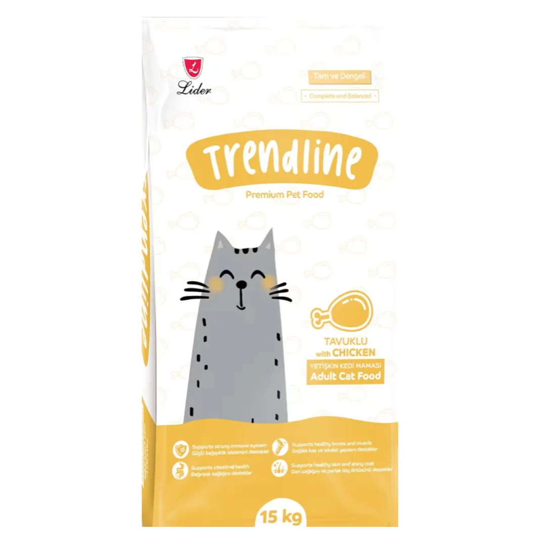 Trendline Adult Cat, pişiklər üçün quru yem, toyuq dadı ilə (çəki ilə) — Bakı