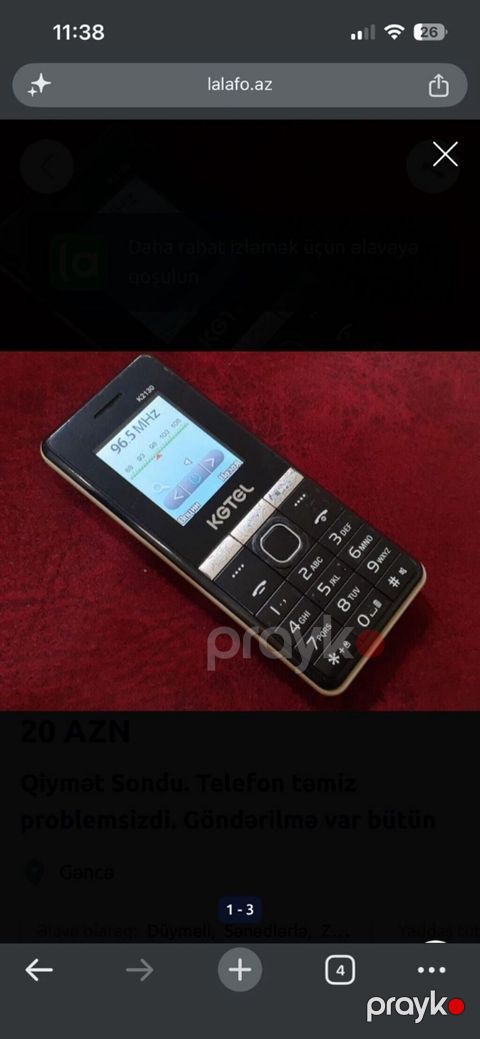 Qiymət Sondu. Telefon təmiz problemsizdi. Göndərilmə var bütün — Gəncə