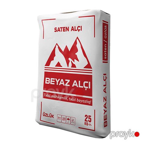 Beyaz alçı üzlük 25 kq — Omid.az — Təmir və tikinti