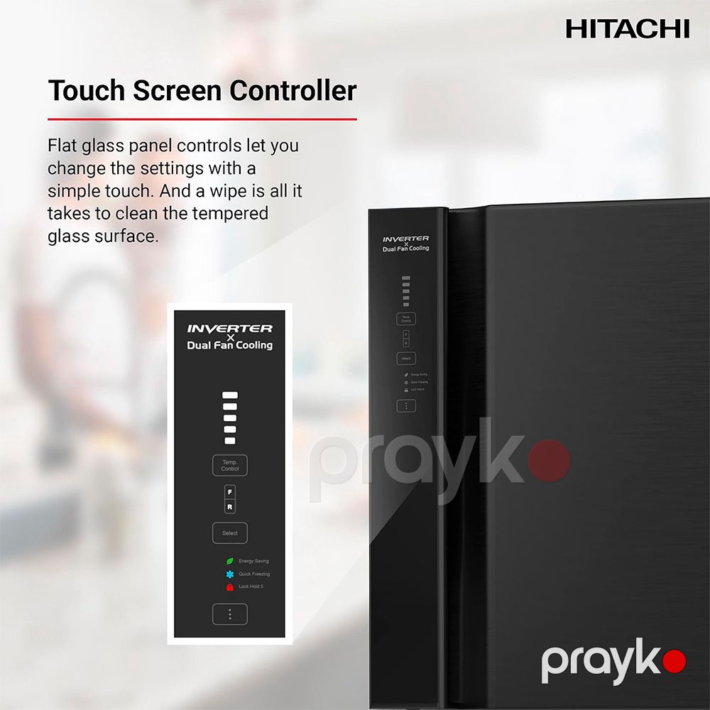 Soyuducu Hitachi RV760PUK7K4BBK Black — Soyuducular, Bakı (4)