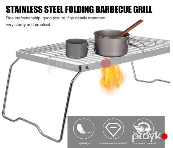 Qatlanan barbekü qril barmaqlıq, paslanmayan polad, açıq məkanda piknik və tonqal ocaqları üçün prl_99178 — Mallar, Bakı (4)
