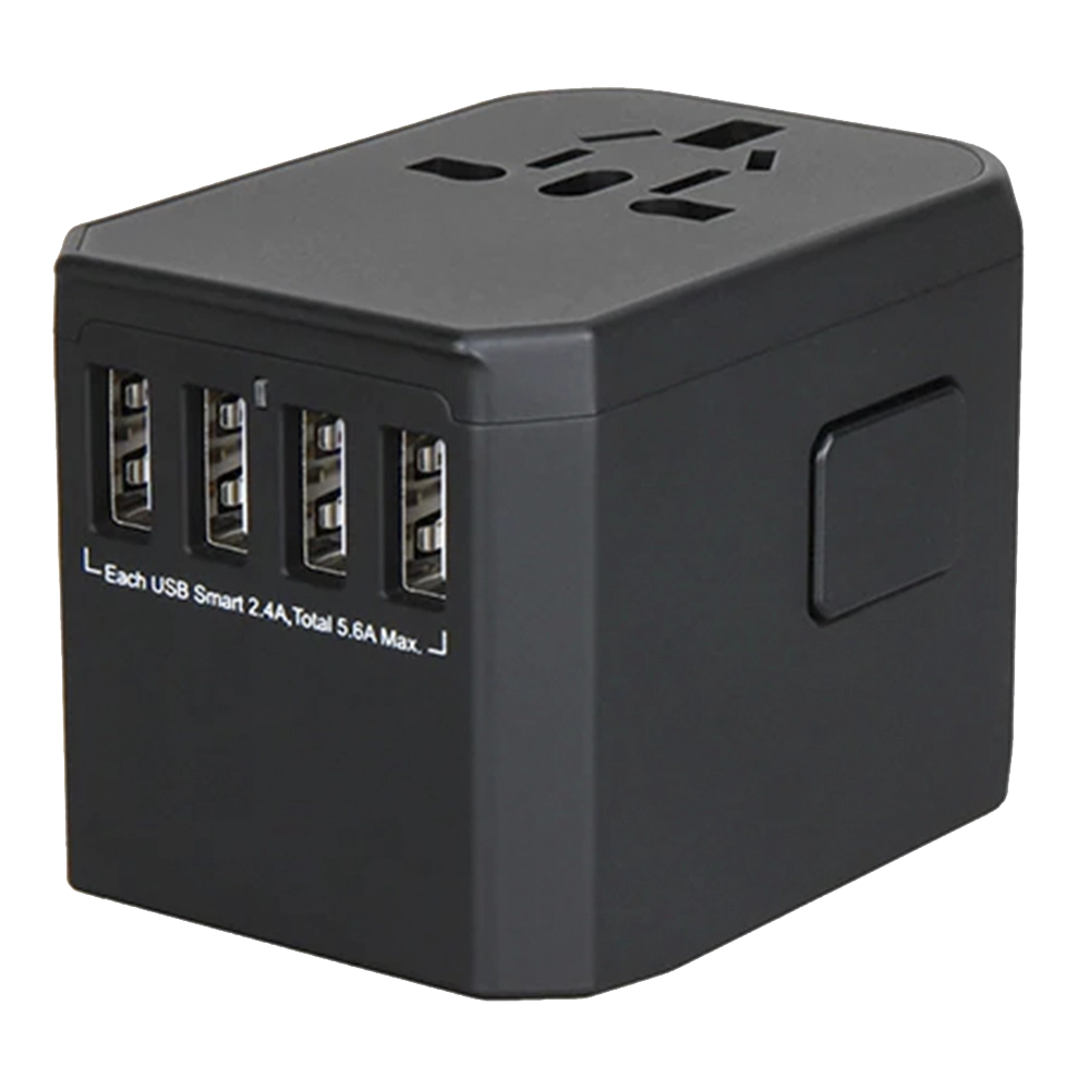 Green Universal Travel Adapter 4 USB Port 5V 4.5A Black — Bakı