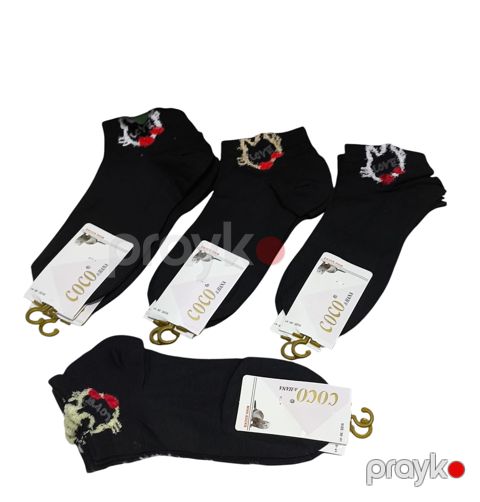 Qadınlar üçün corab dəsti MS8159, pambıq, qara 5 əd, ölçü 36-40 — Bakı