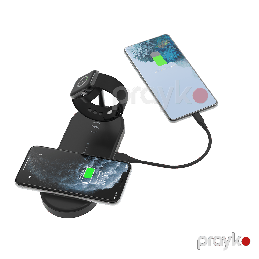 Powerology 4 in 1 Fast Charging Power Dock Black — Mallar, Bakı (2)