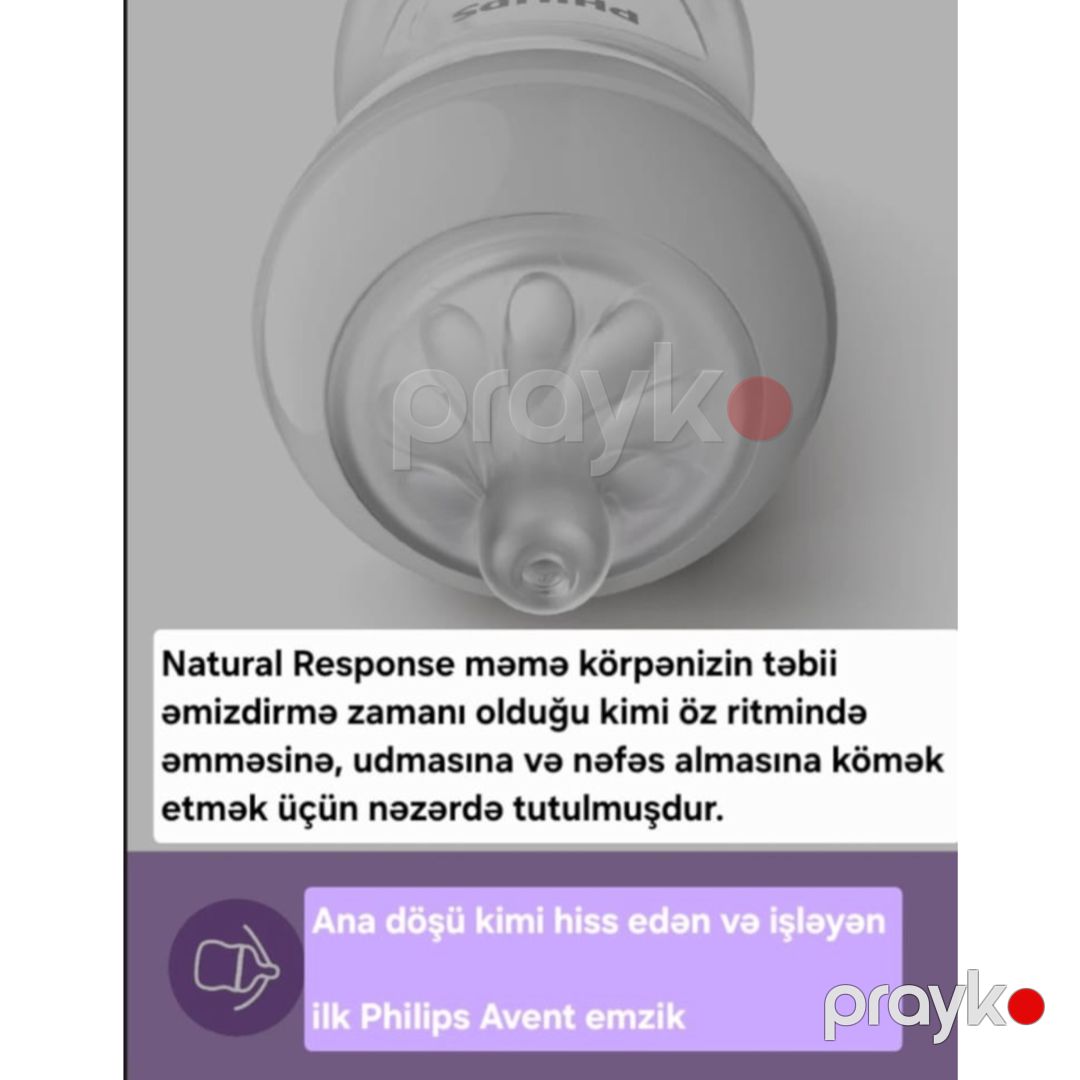 Qida şüşəsi Philips Avent Natural Response, yenidoğulan, 120 ml — Mallar, Bakı (4)