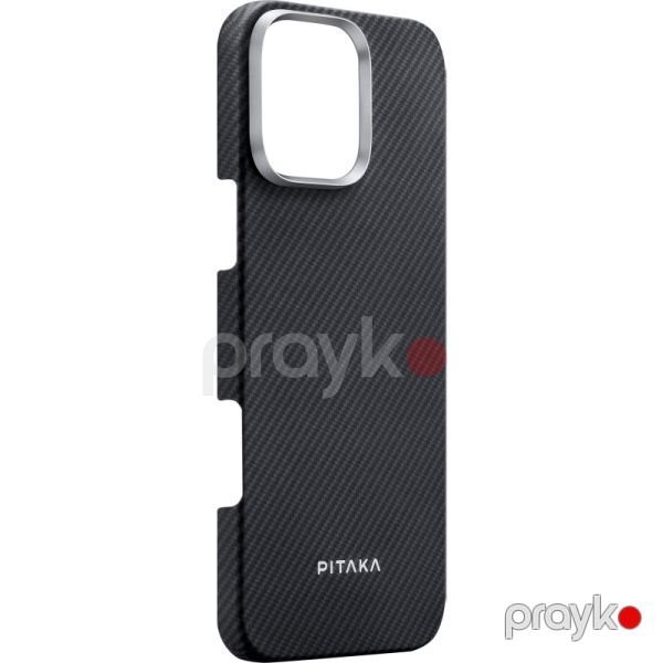 Pitaka Ultra Slim Case For iPhone 16 Pro (KI1601PA) Black/Grey — Mallar, Bakı (3)