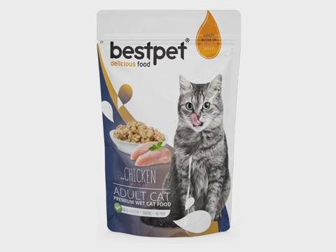 Bestpet Chicken Adult Cat yaş yem üçün böyüklər üçün pişiklər ilə toyuq ilə jele 85 gr — Bakı