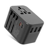 Green Multifunction Travel Adapter 3 USB Port / 2 Usb-c PD 35W Black — Goods