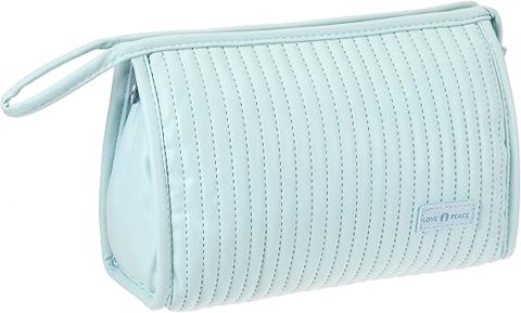 Kosmetik çanta NAWD15, süni dəri, mavi, 22.3x8x16 sm — Bakı