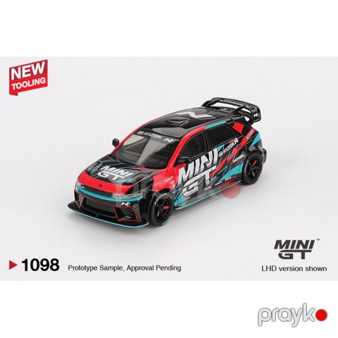 Kolleksiya avtomobili Mini GT Hyundai Loniq 5N RS-01T, 6+ yaş, dəmir, 100 mm — Bakı