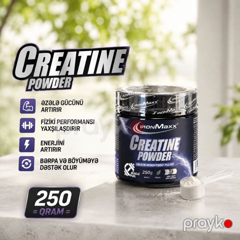 Kreatin IronMaxx Powder, dadsız, 250 q — Bakı