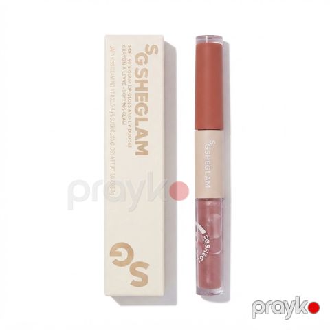 İkili dodaq parıldadıcısı No Brand Soft 90's Glam Brown-Nude — Bakı