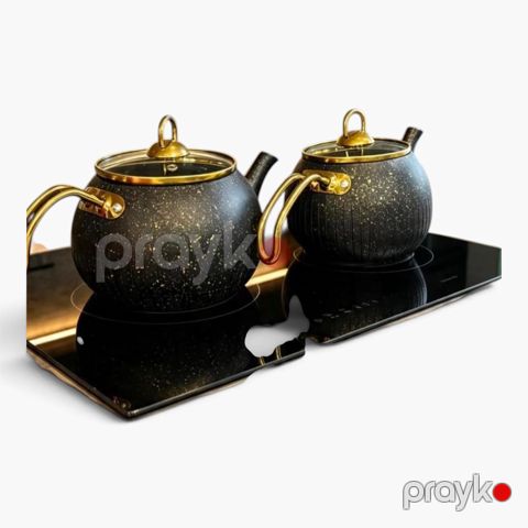 Çaydan dəsti Eviz 2732406, 2000/1000 ml, qranit, qara — Bakı