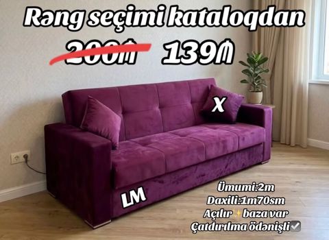 Divan Endirim fürsəti: 200₼ 139₼ Rəng seçimi kataloqdan — Min bir xirdavat dunyasi — Sofas