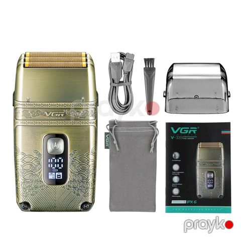 VGR V-335 Professional Fol Shaver – IPX6 suya davamlı elektrik ülgücü — Bakı