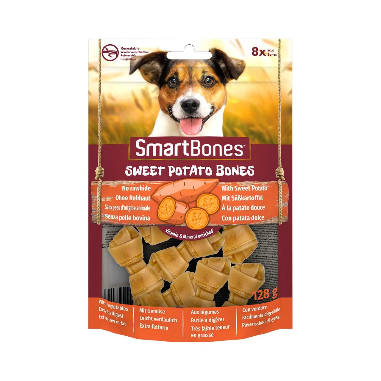 Smart Bones Sweet Potato Bones sümüklər ilə toyuq və əsl şirin kartof 128 q 8 ədəd — Bakı