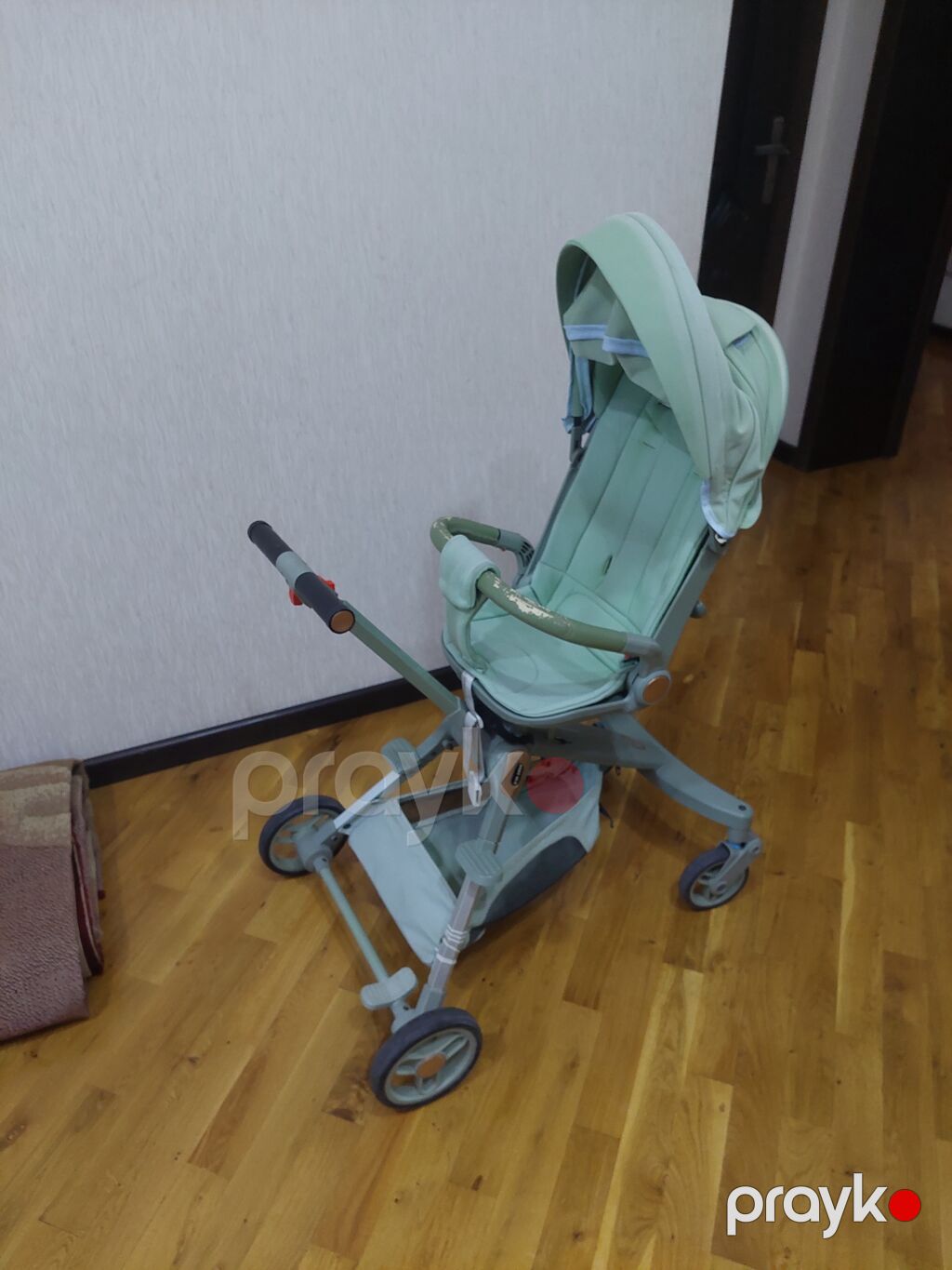 Uşaq arabası – açıq yaşıl rəngdə, yüngül və kompakt model — Arabalalar, Sumqayıt (3)